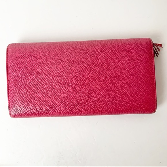 Loewe Magenta Leather Zip Bifold Wallet - Picture 2 of 11